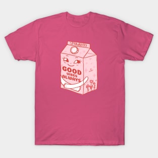 Kawaii Strawberry Milk Good Vibes T-Shirt